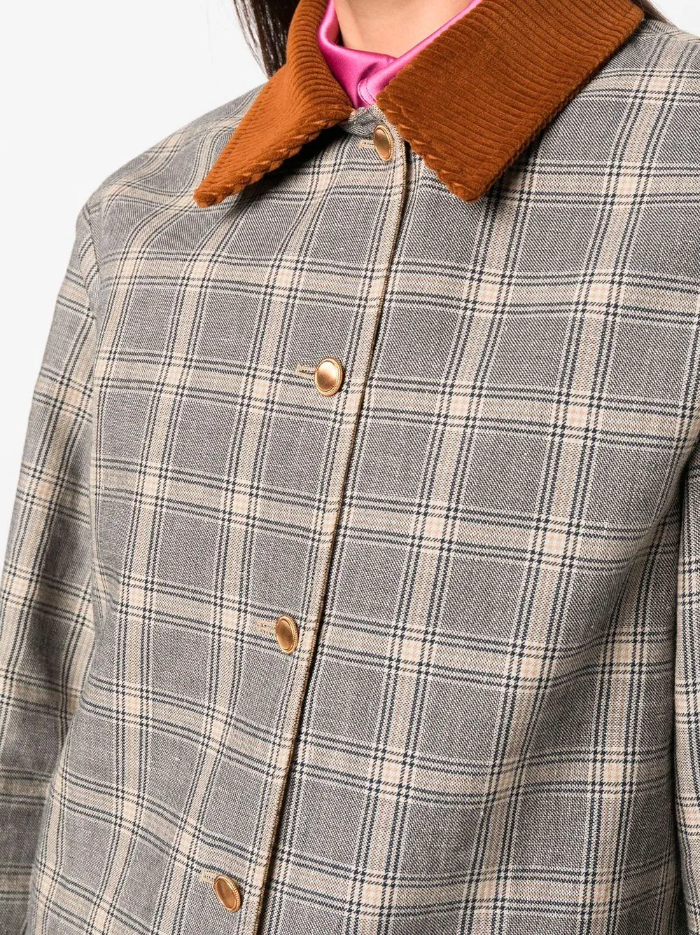 Reversible button-down overcoat