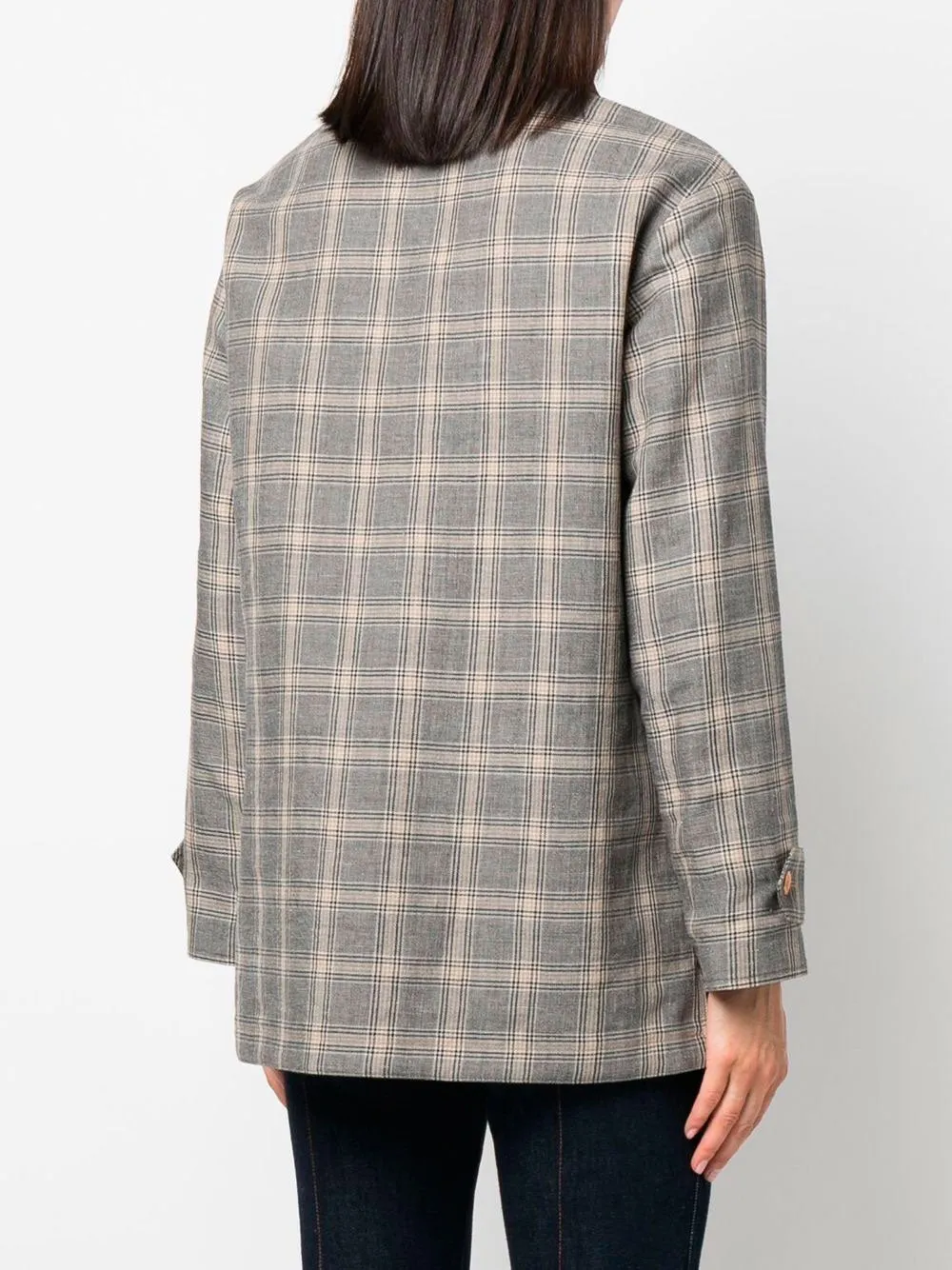 Reversible button-down overcoat