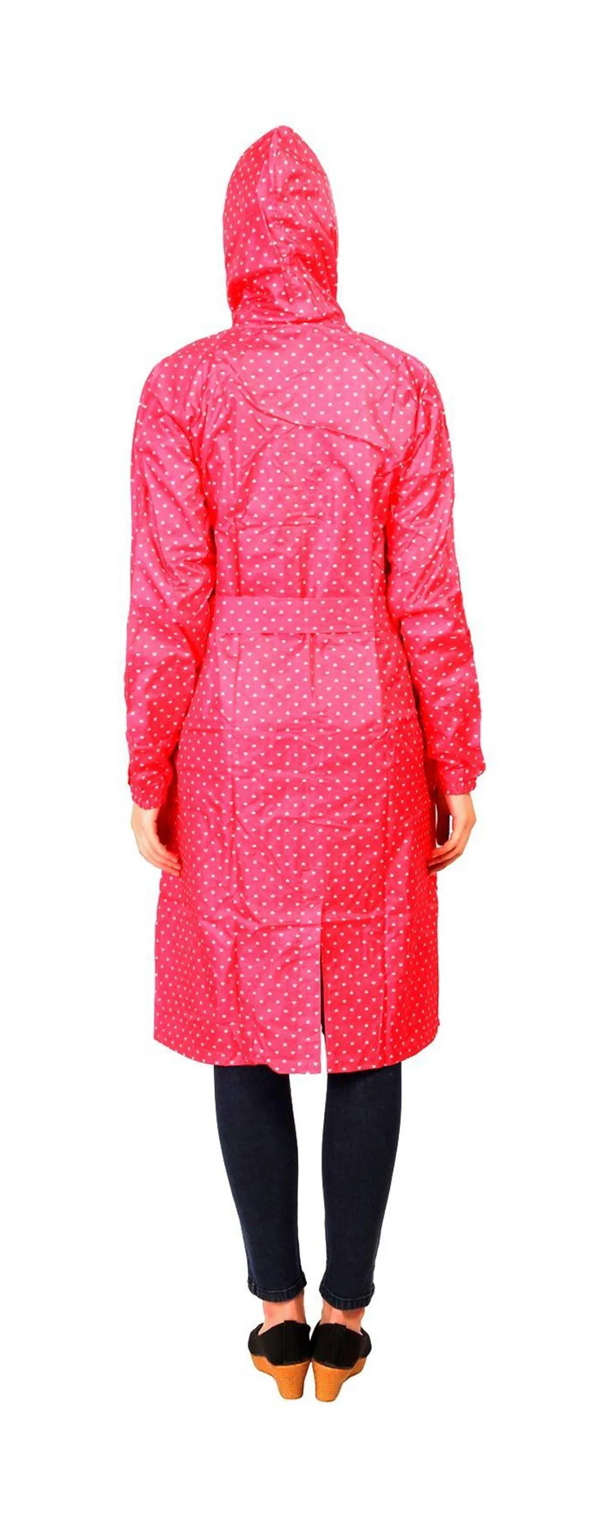 Romano nx 100% Waterproof Heavy Duty Double Layer Hooded 3/4 Length Rain Overcoat Women in a Storage Bag