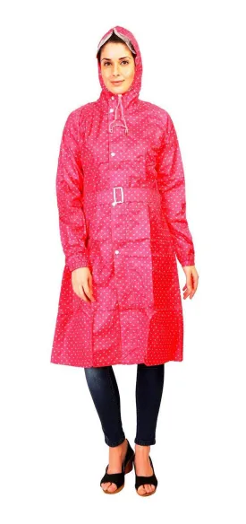 Romano nx 100% Waterproof Heavy Duty Double Layer Hooded 3/4 Length Rain Overcoat Women in a Storage Bag