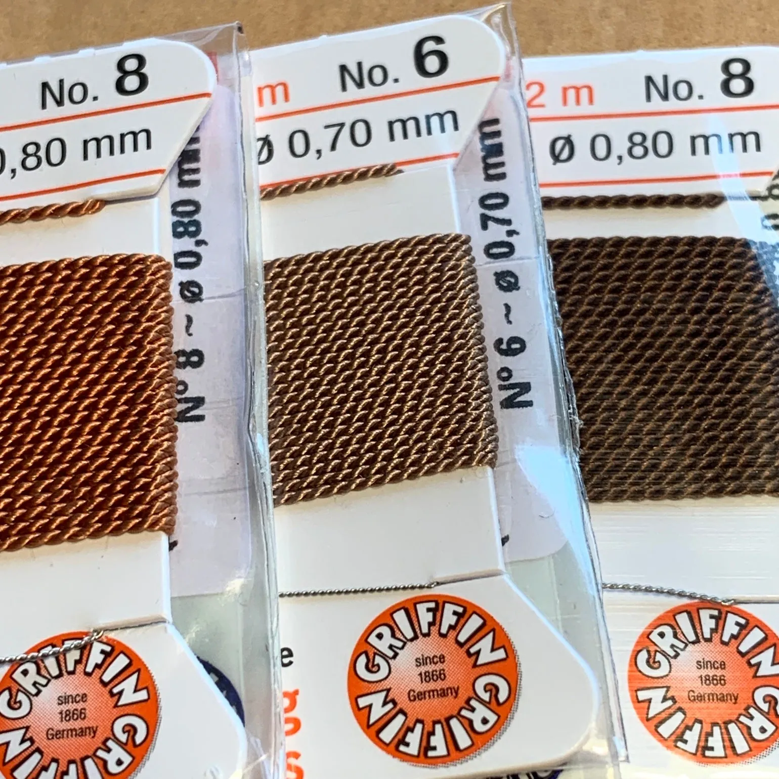 Silk Beadstringing Pack, Brown