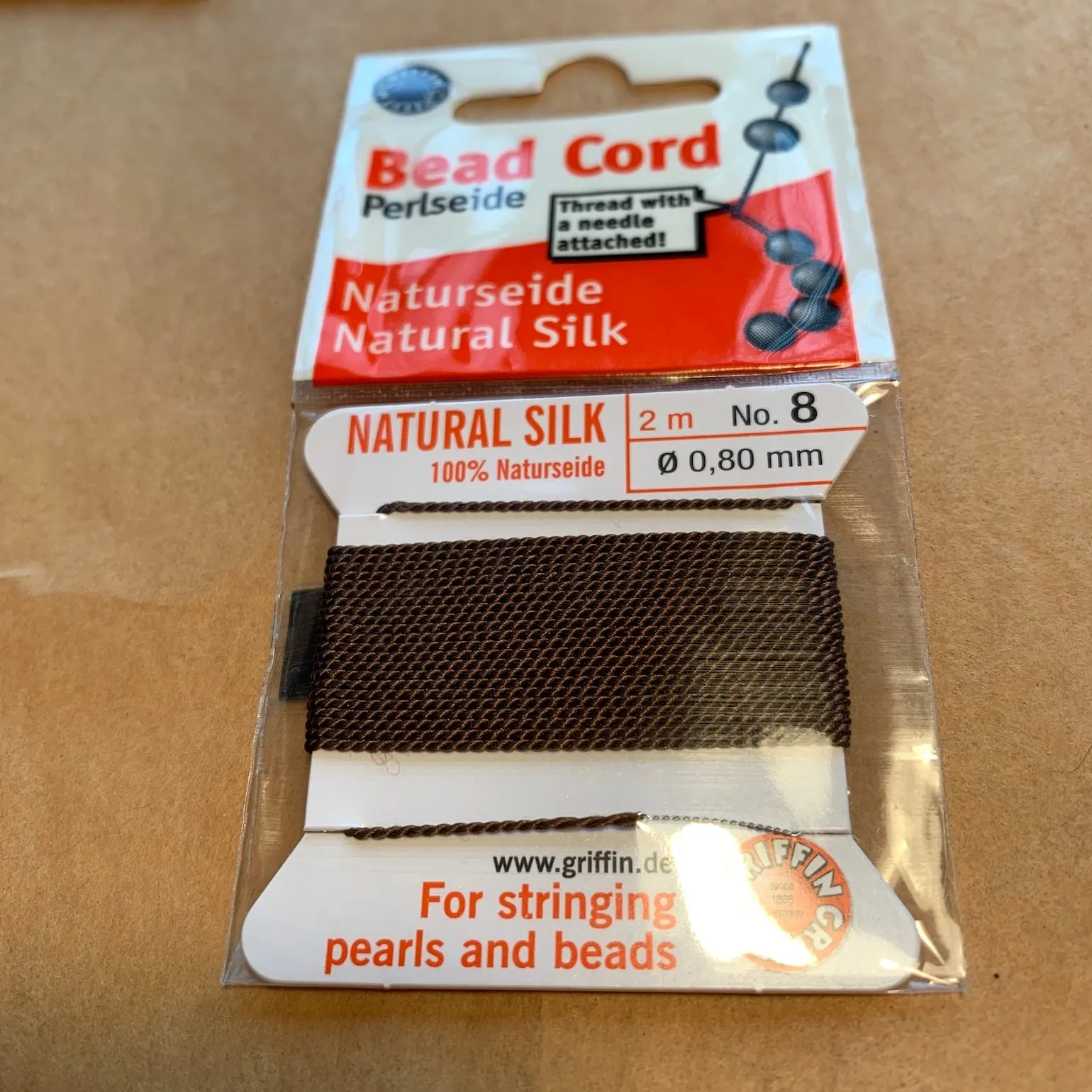 Silk Beadstringing Pack, Brown