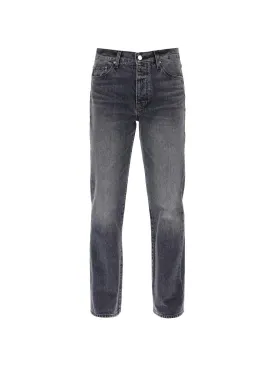 Straight Cut Faded Denim Jeans