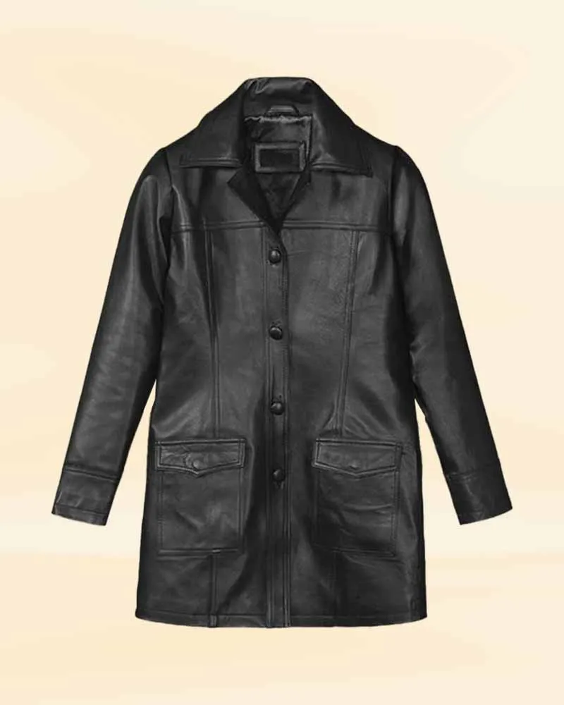The Elegant Adventurer Leather Trench Coat