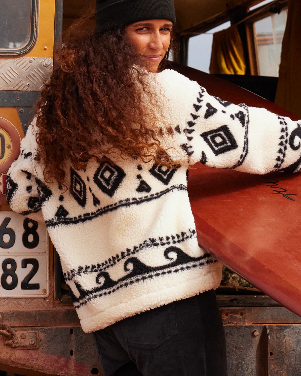 Treasure Soul Fleece Jacket in Egret