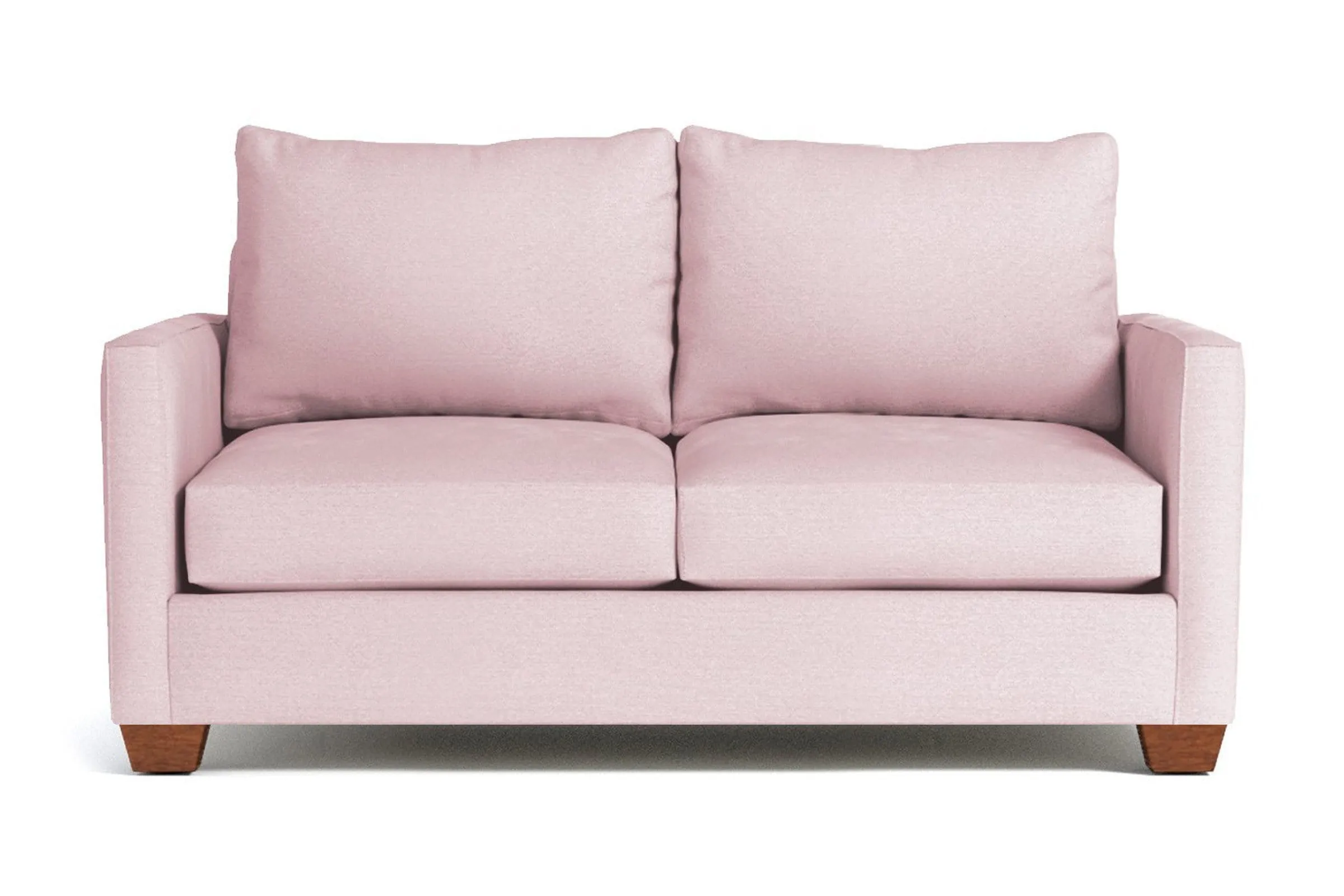 Tuxedo Apartment Size Sofa :: Leg Finish: Pecan / Size: Apartment Size - 69"w
