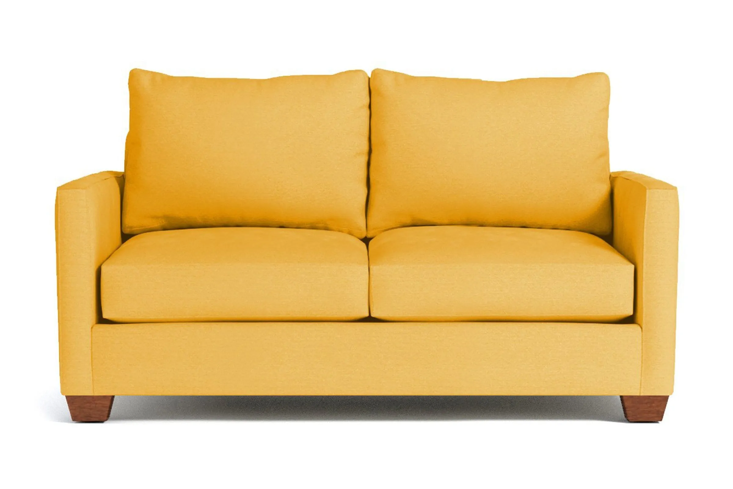 Tuxedo Apartment Size Sofa :: Leg Finish: Pecan / Size: Apartment Size - 69"w