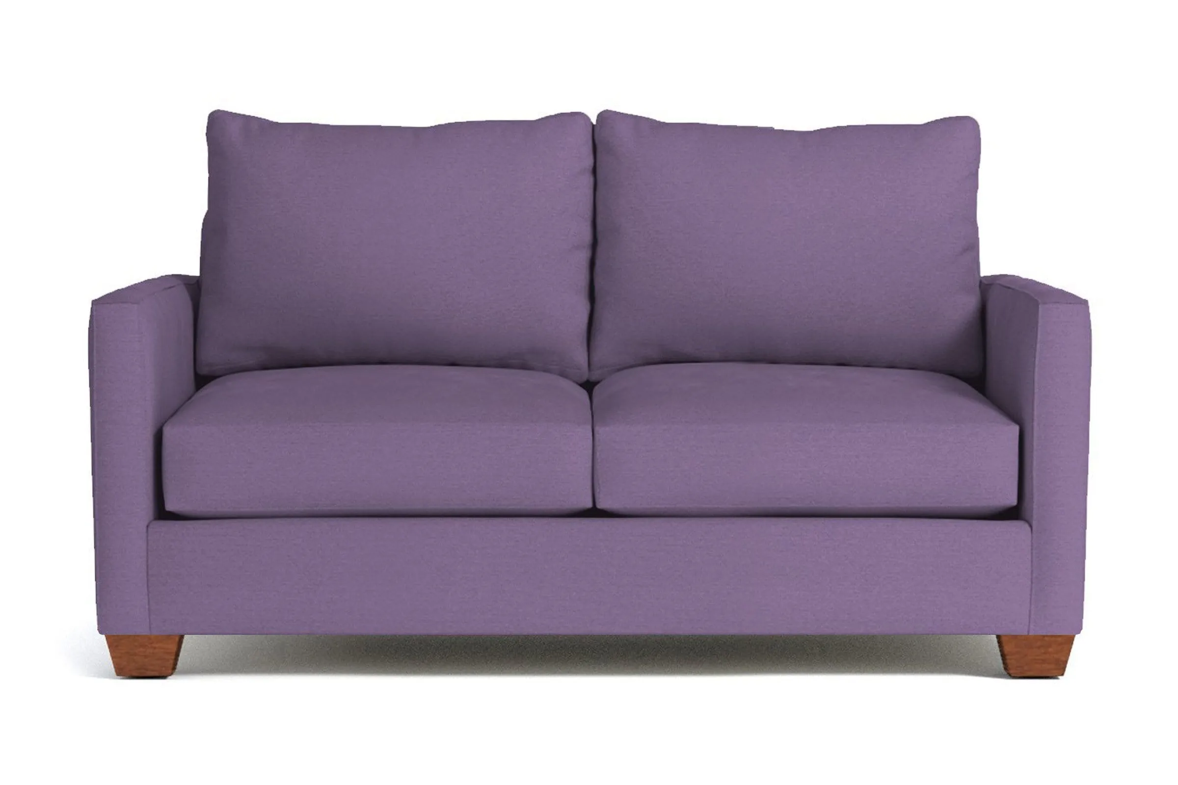 Tuxedo Apartment Size Sofa :: Leg Finish: Pecan / Size: Apartment Size - 69"w