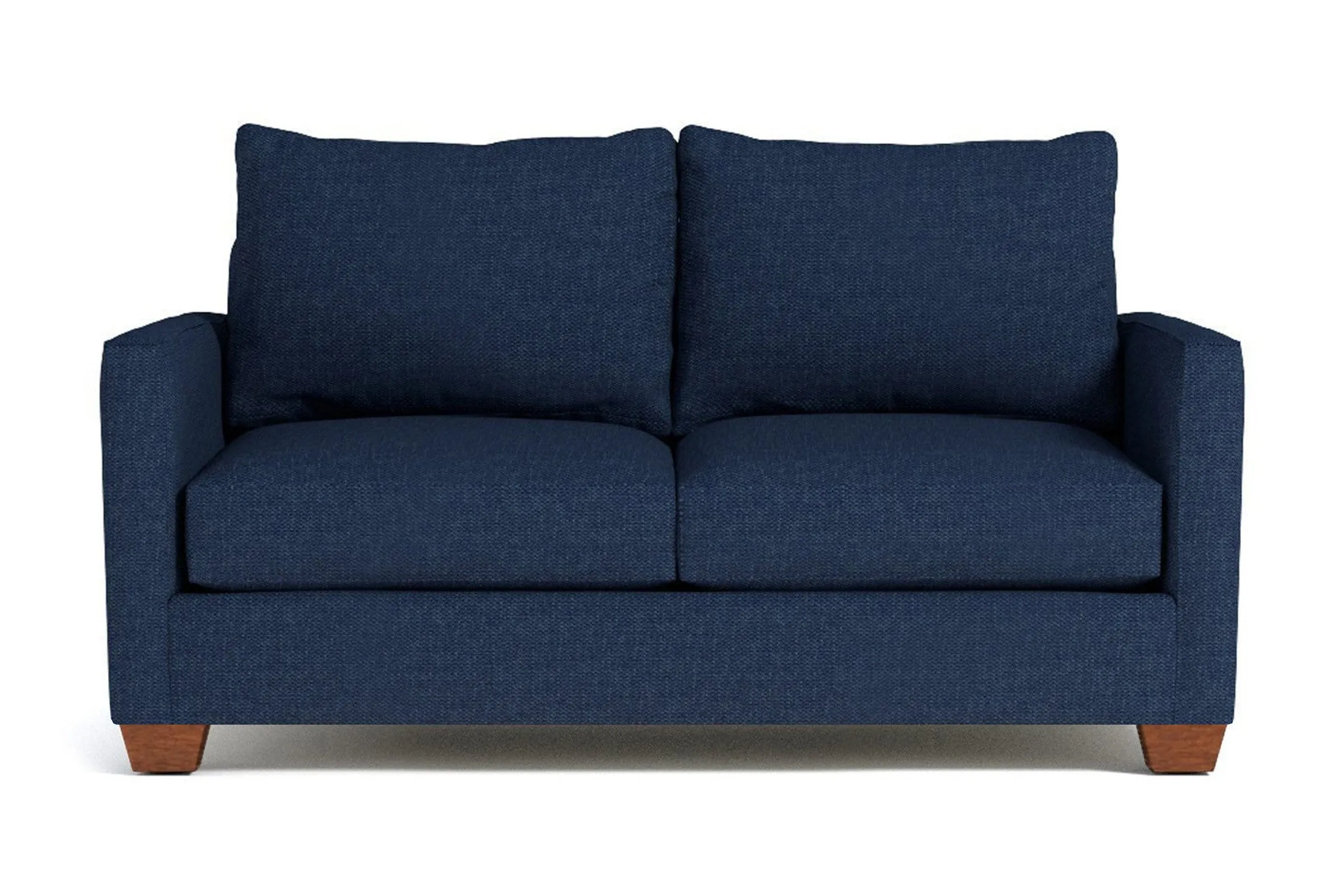 Tuxedo Apartment Size Sofa :: Leg Finish: Pecan / Size: Apartment Size - 69"w