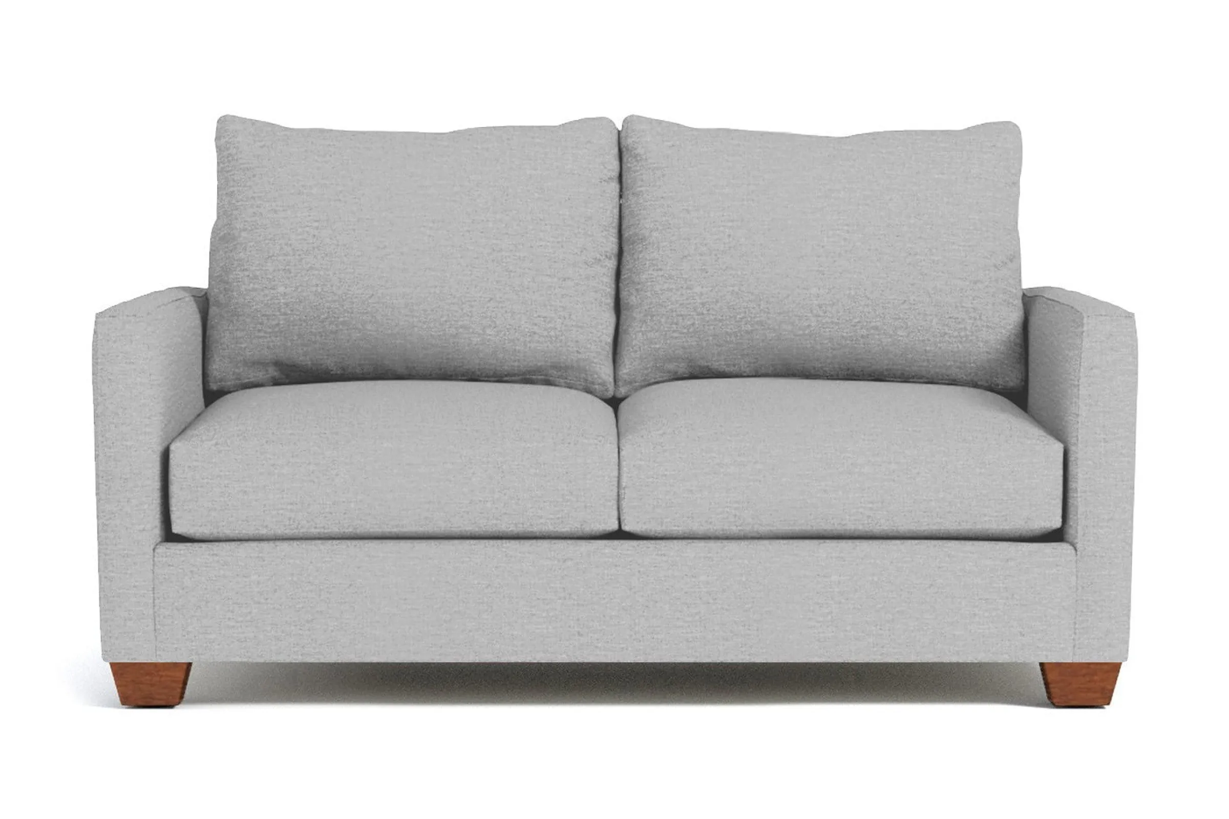 Tuxedo Apartment Size Sofa :: Leg Finish: Pecan / Size: Apartment Size - 69"w
