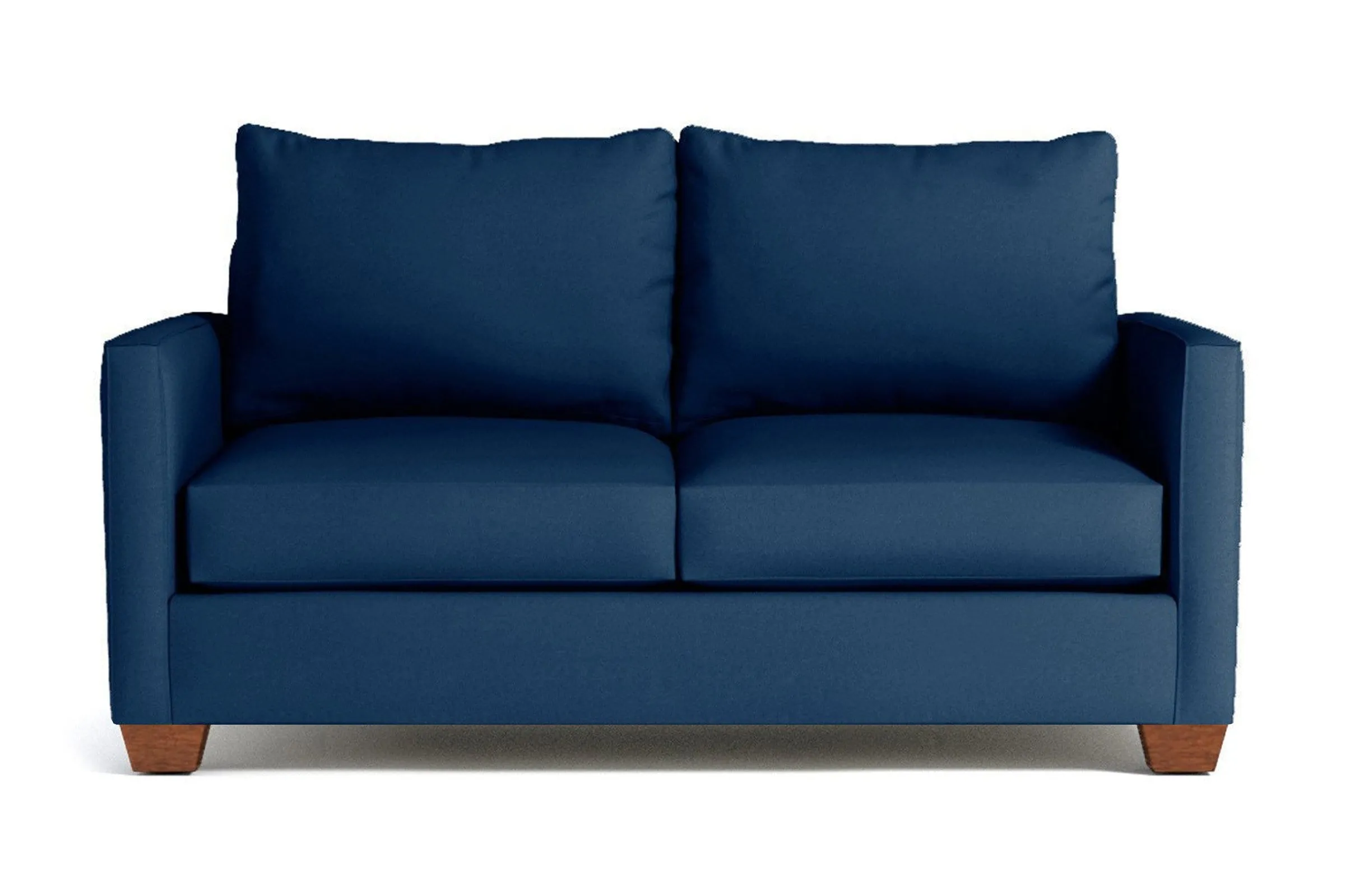 Tuxedo Apartment Size Sofa :: Leg Finish: Pecan / Size: Apartment Size - 69"w