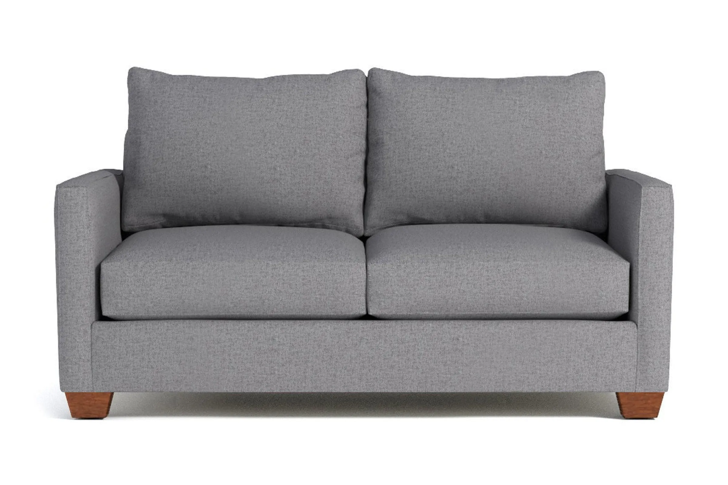 Tuxedo Apartment Size Sofa :: Leg Finish: Pecan / Size: Apartment Size - 69"w