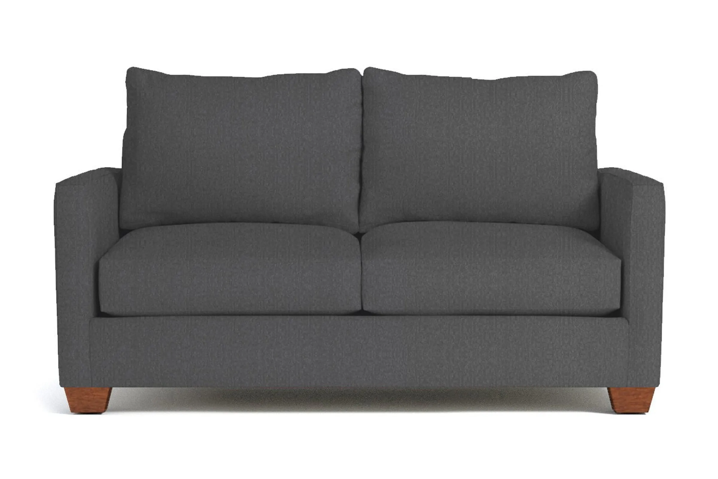 Tuxedo Apartment Size Sofa :: Leg Finish: Pecan / Size: Apartment Size - 69"w