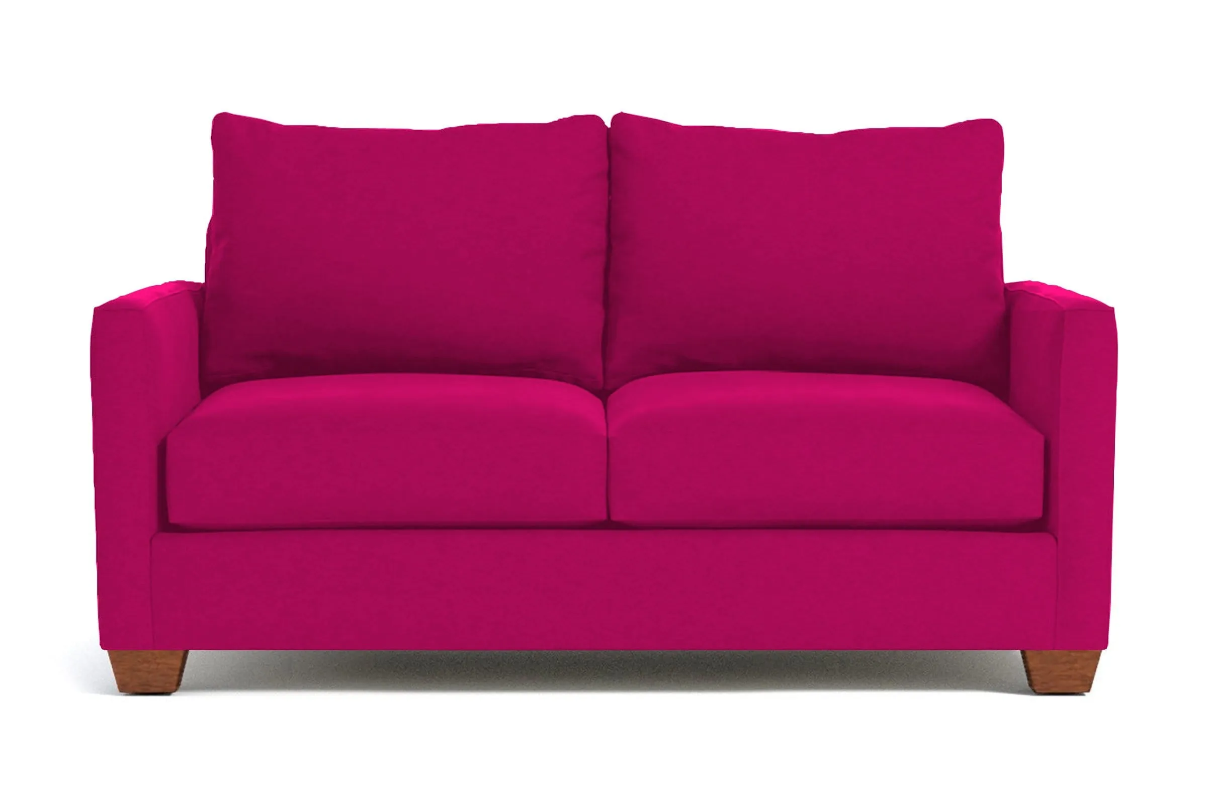 Tuxedo Apartment Size Sofa :: Leg Finish: Pecan / Size: Apartment Size - 69"w