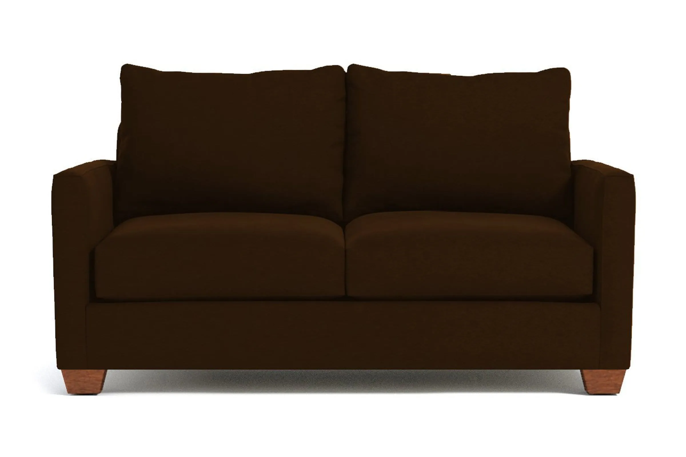 Tuxedo Apartment Size Sofa :: Leg Finish: Pecan / Size: Apartment Size - 69"w