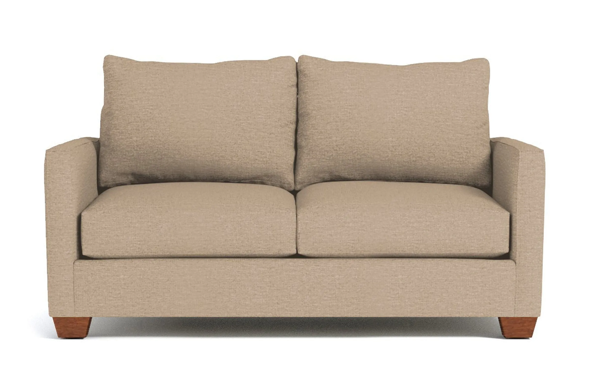 Tuxedo Apartment Size Sofa :: Leg Finish: Pecan / Size: Apartment Size - 69"w