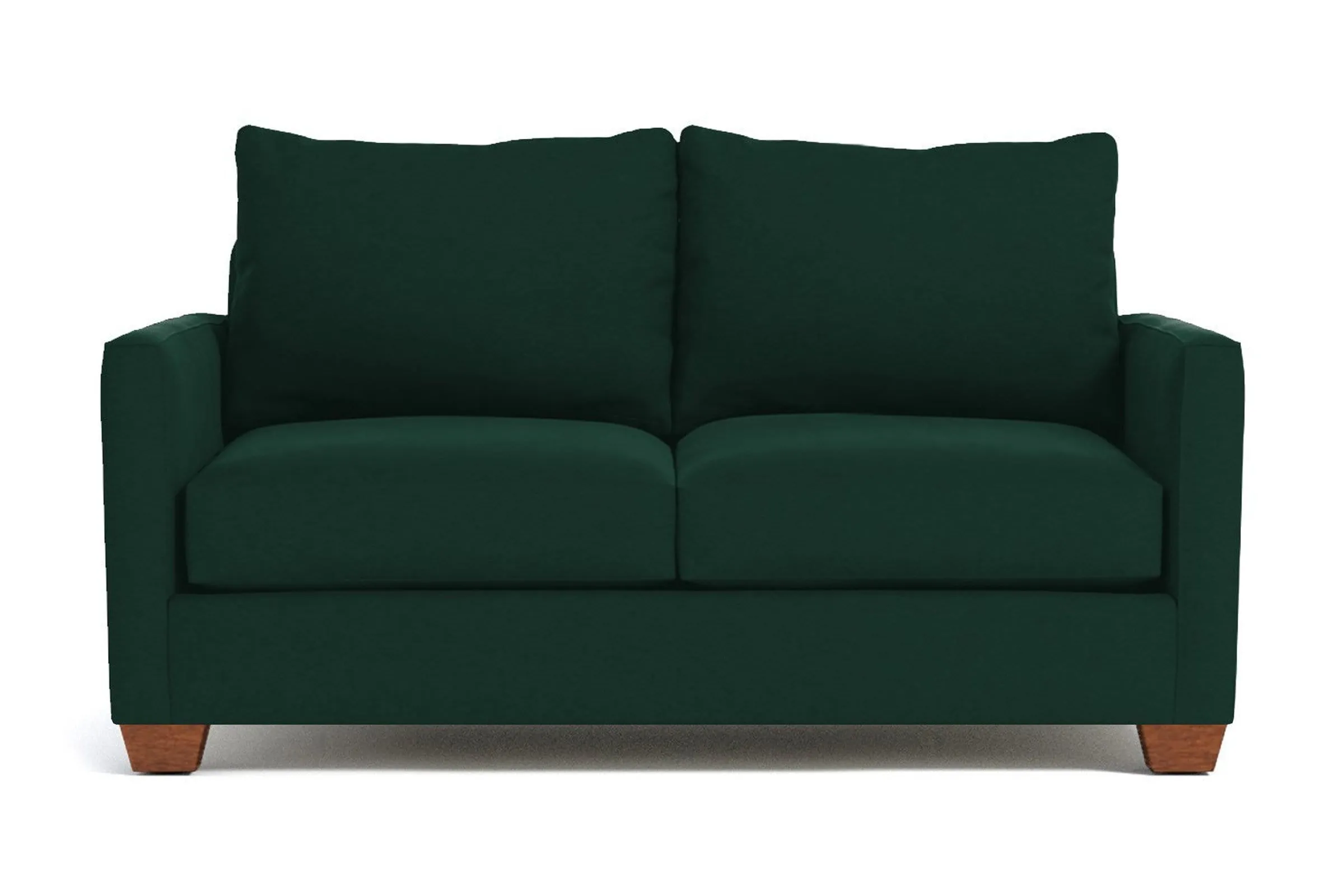 Tuxedo Apartment Size Sofa :: Leg Finish: Pecan / Size: Apartment Size - 69"w