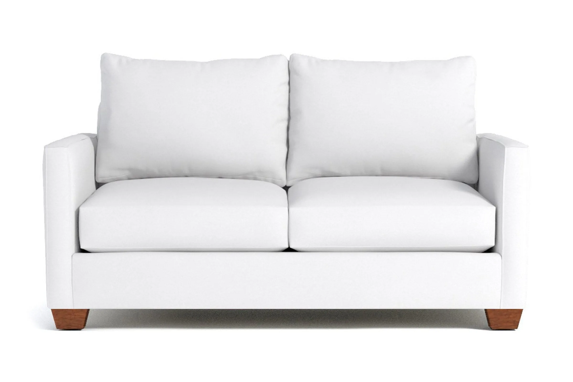 Tuxedo Apartment Size Sofa :: Leg Finish: Pecan / Size: Apartment Size - 69"w