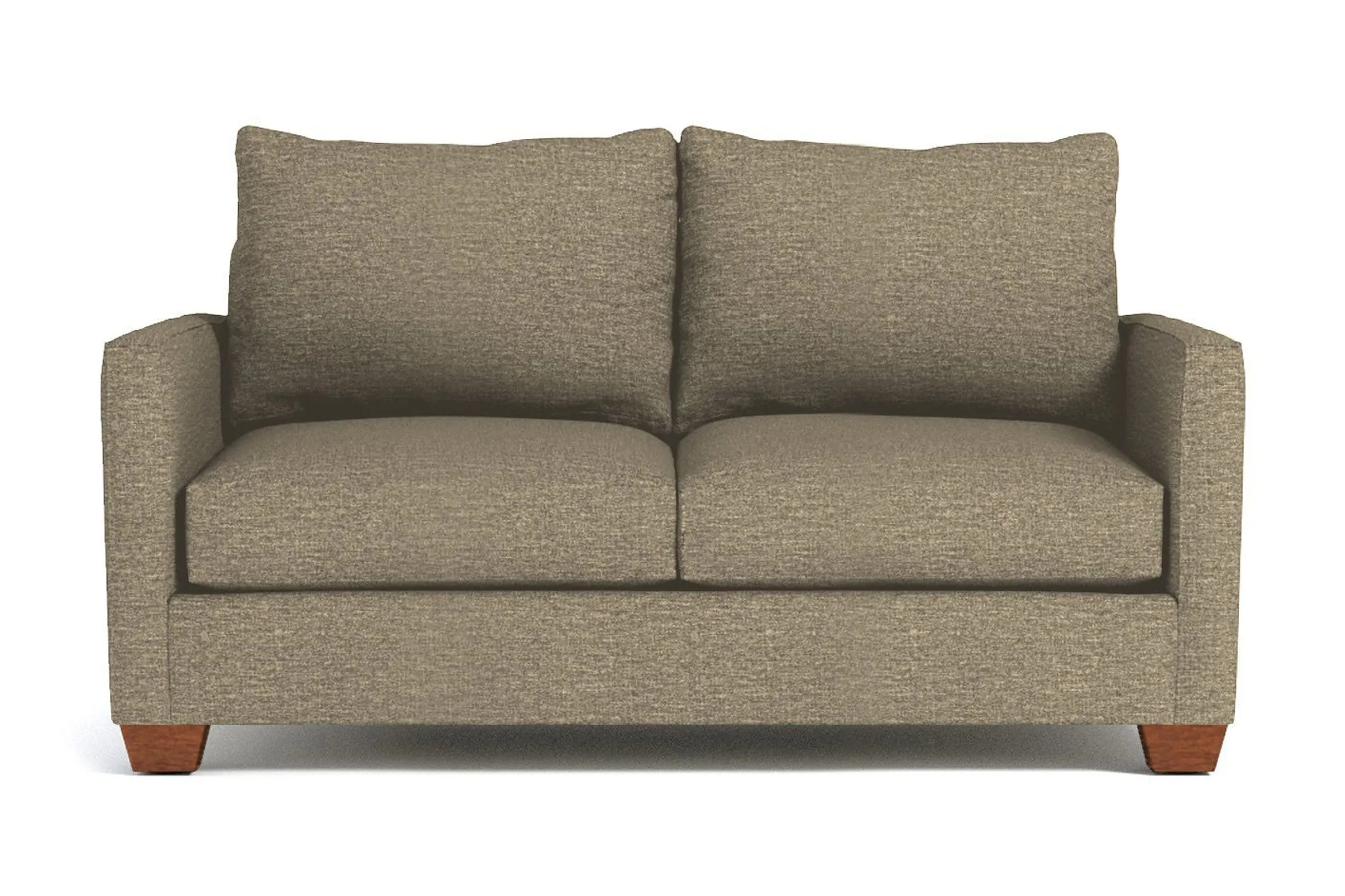 Tuxedo Apartment Size Sofa :: Leg Finish: Pecan / Size: Apartment Size - 69"w