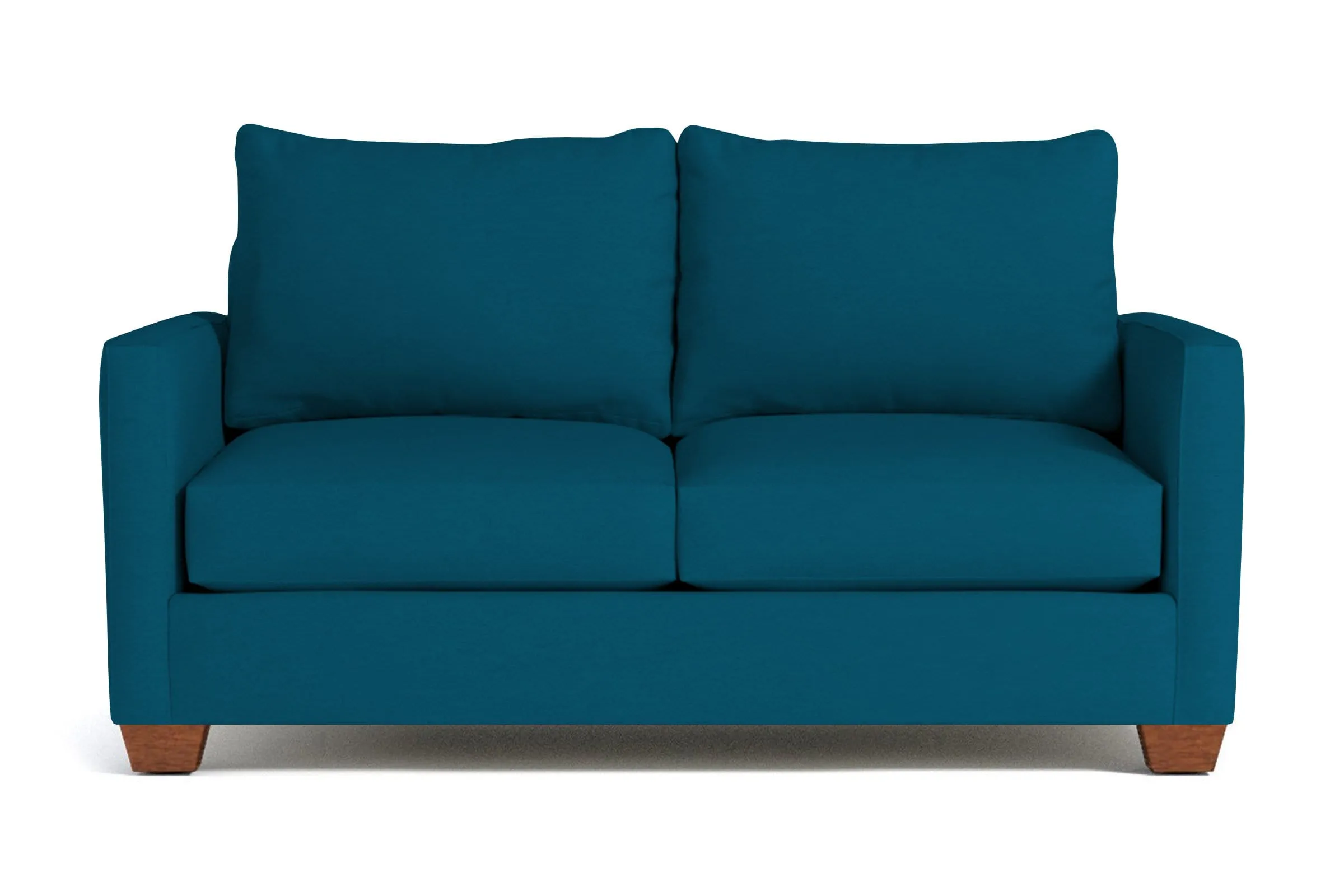 Tuxedo Apartment Size Sofa :: Leg Finish: Pecan / Size: Apartment Size - 69"w