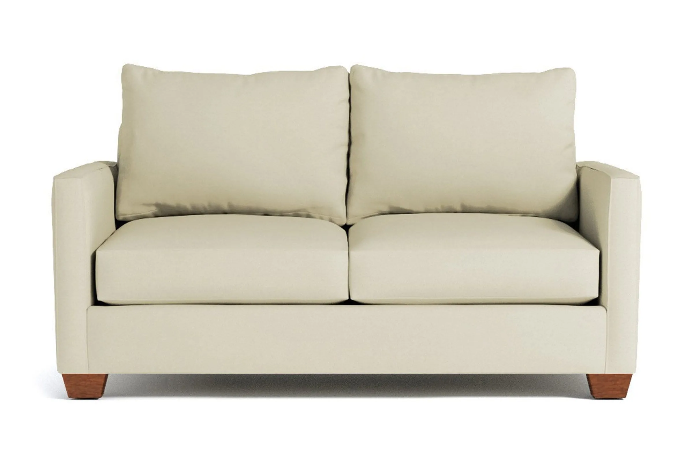 Tuxedo Apartment Size Sofa :: Leg Finish: Pecan / Size: Apartment Size - 69"w