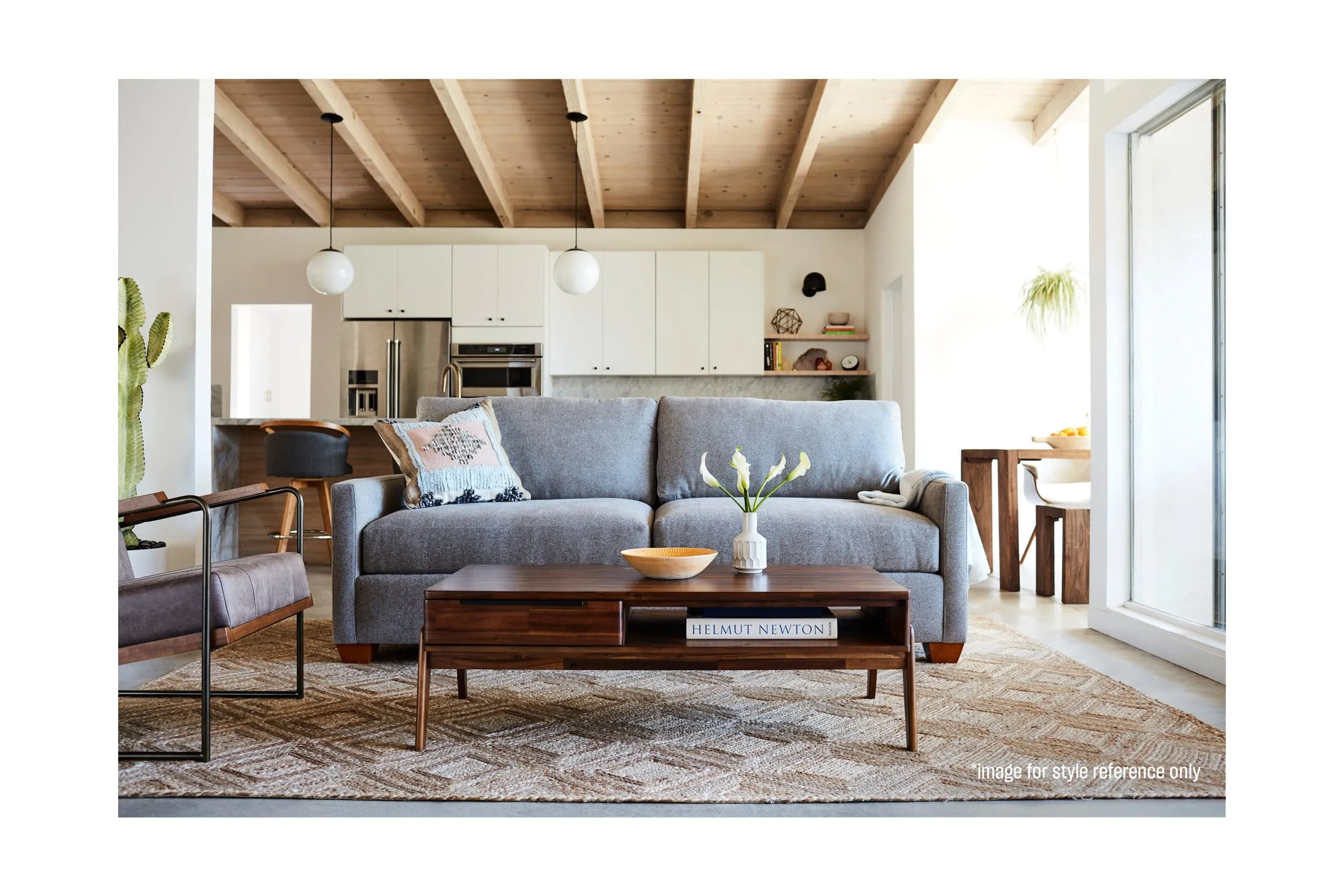 Tuxedo Apartment Size Sofa :: Leg Finish: Pecan / Size: Apartment Size - 69"w