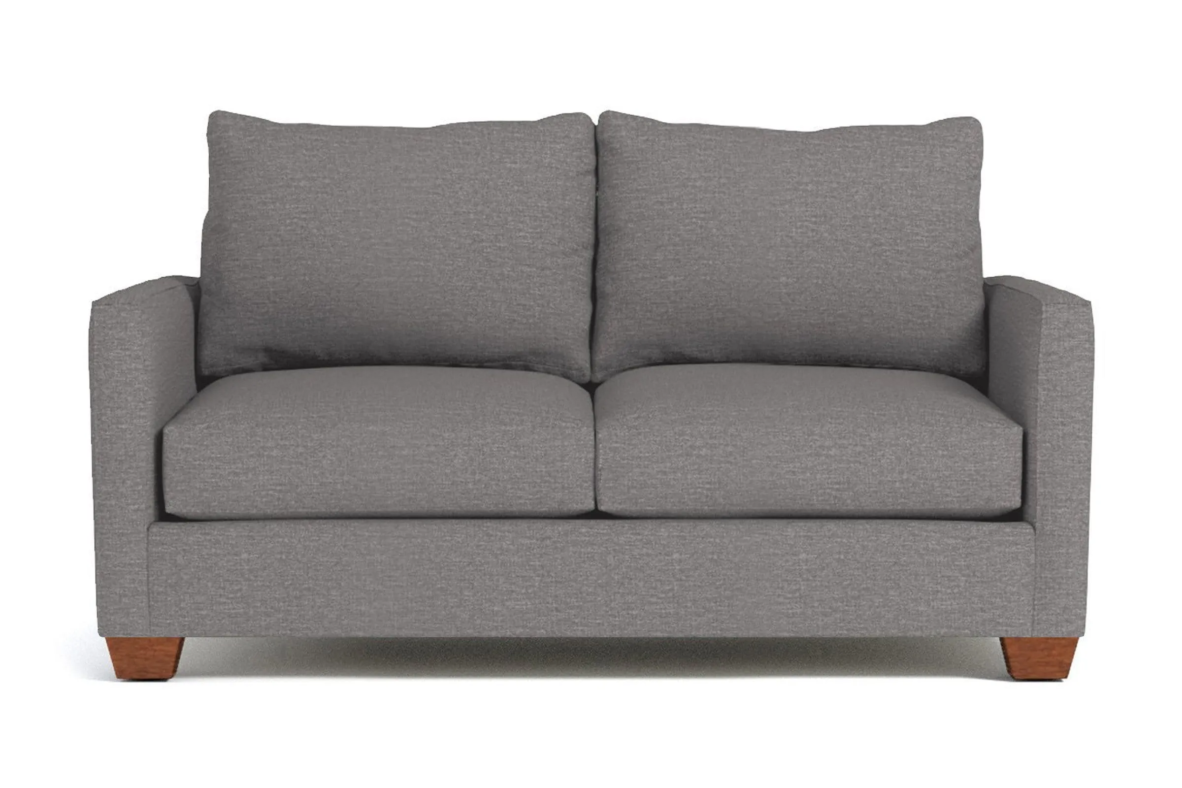 Tuxedo Apartment Size Sofa :: Leg Finish: Pecan / Size: Apartment Size - 69"w
