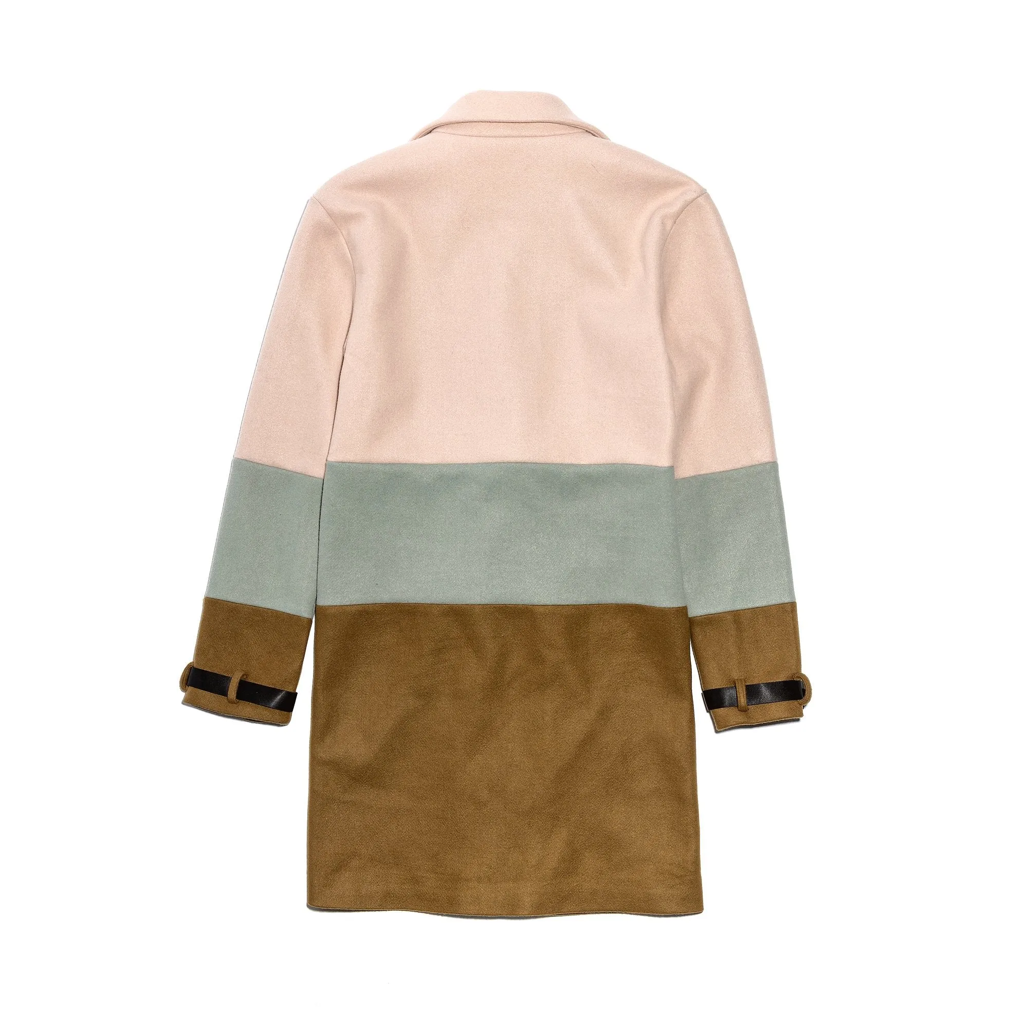 Vie Riche Removable Fur 3 Tone Overcoat (Beige)