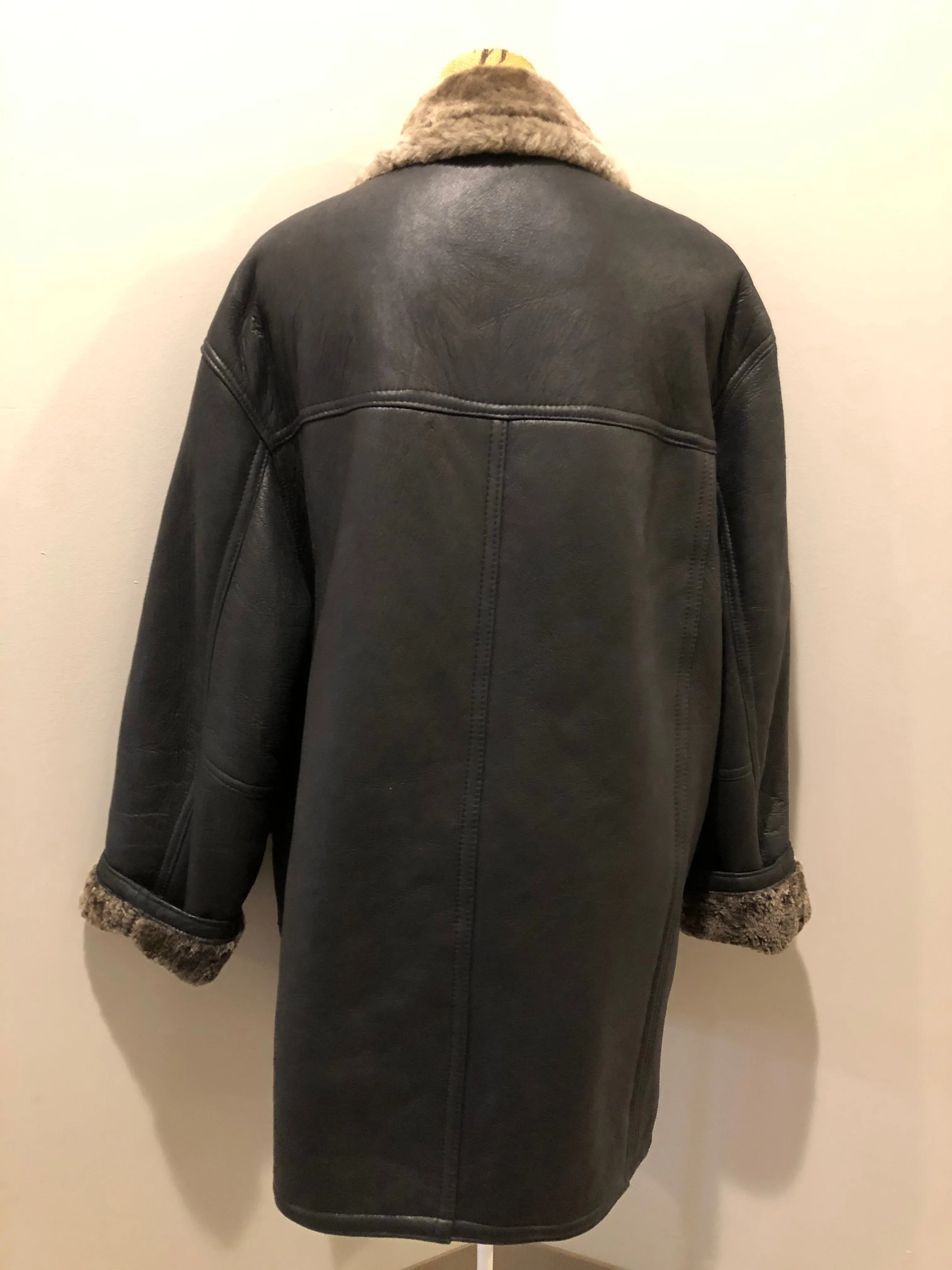 Vintage 2dm black Shearling Coat SOLD