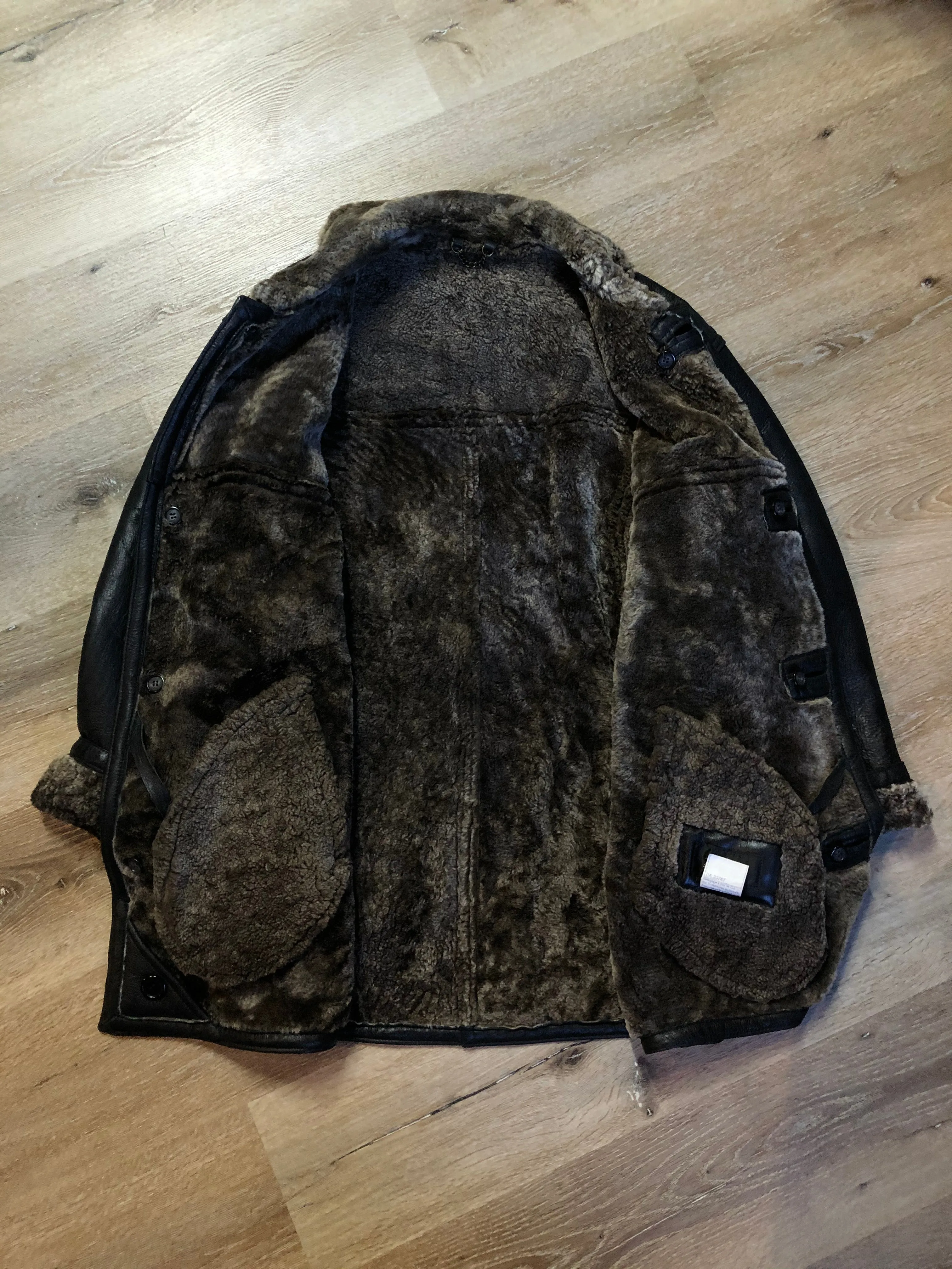 Vintage 2dm black Shearling Coat SOLD