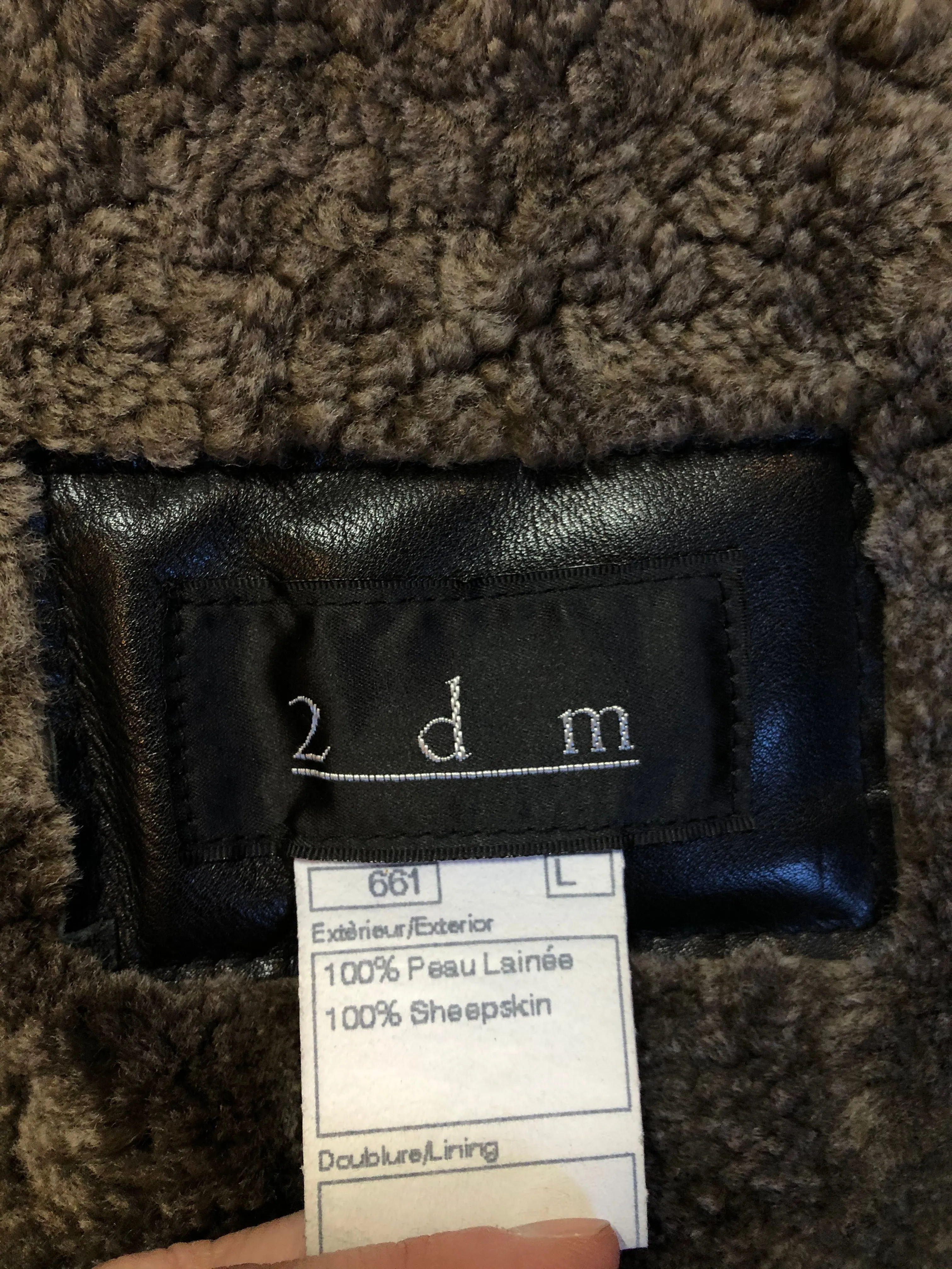 Vintage 2dm black Shearling Coat SOLD