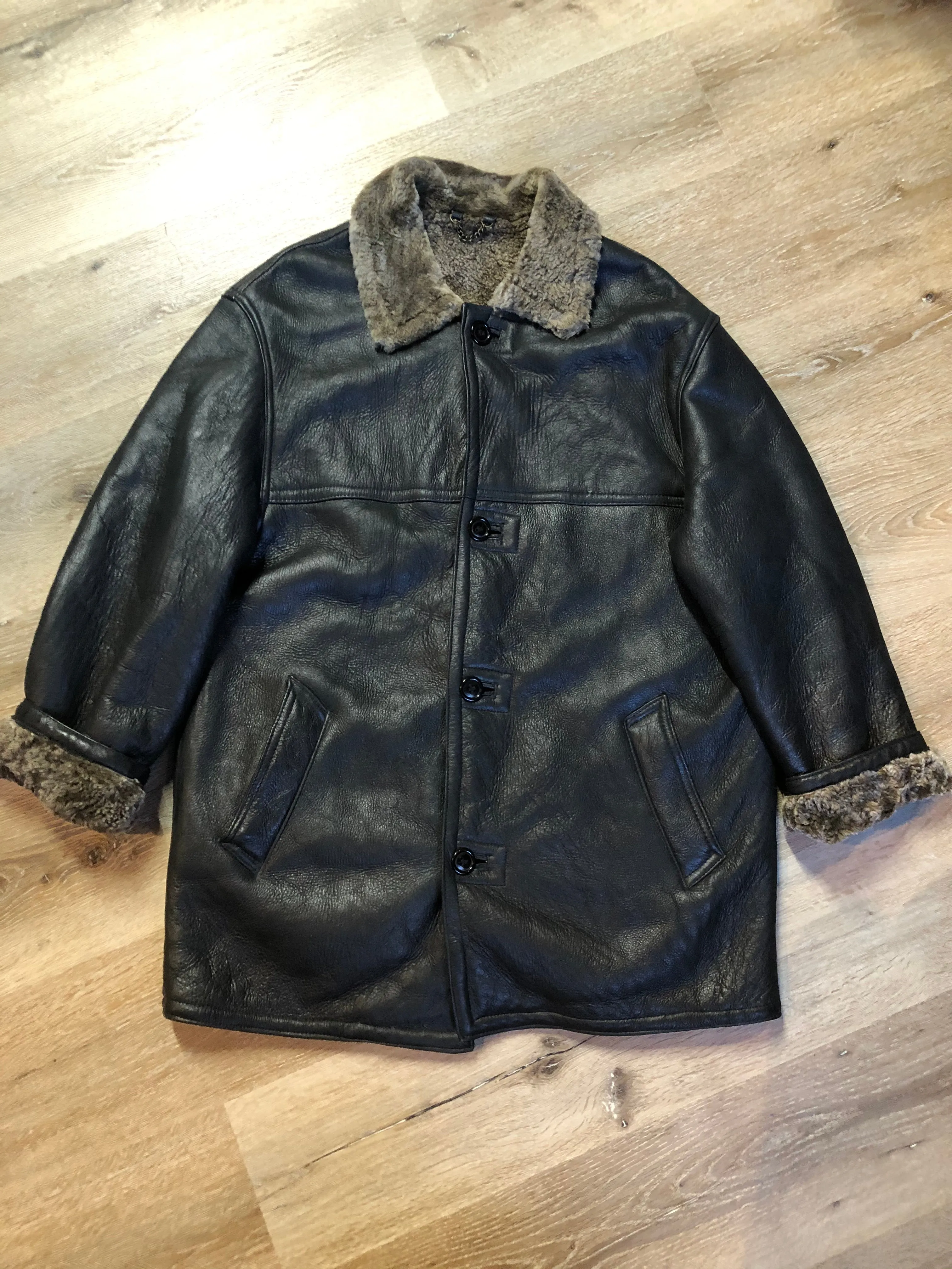 Vintage 2dm black Shearling Coat SOLD