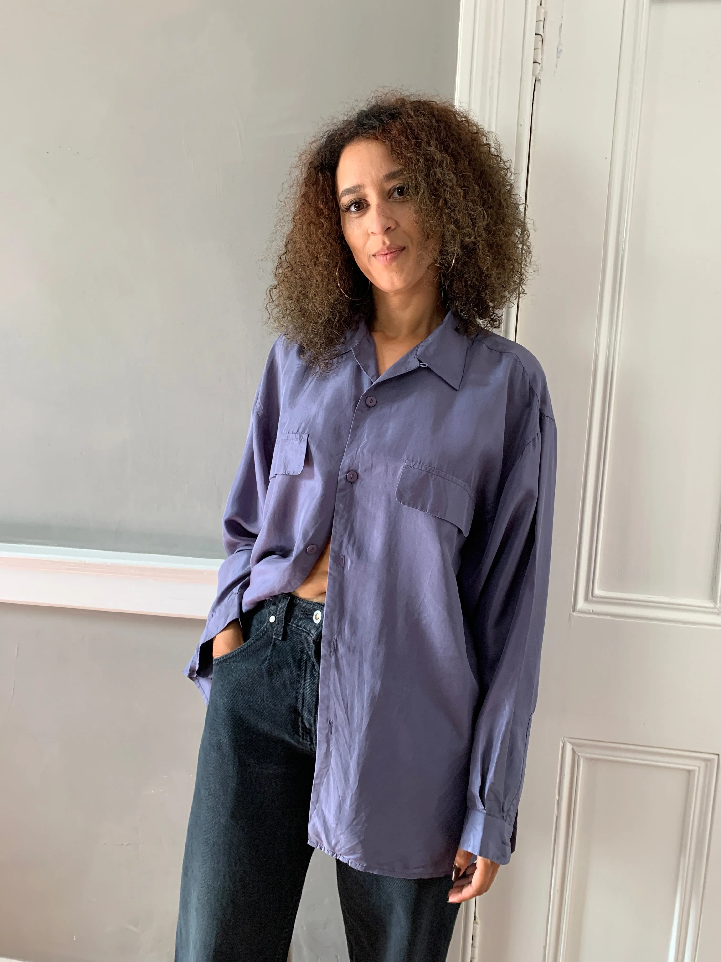 Vintage Marclauge silk oversized shirt