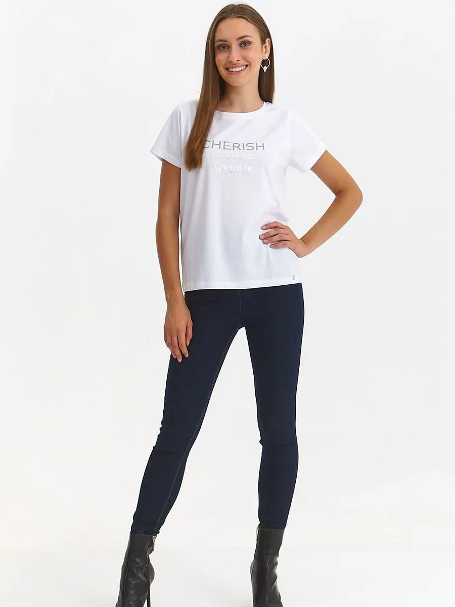 White Cherish T-shirt