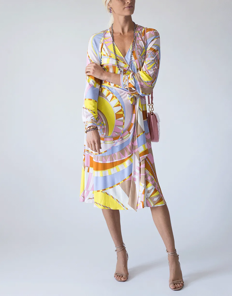 Wrap Print Dress